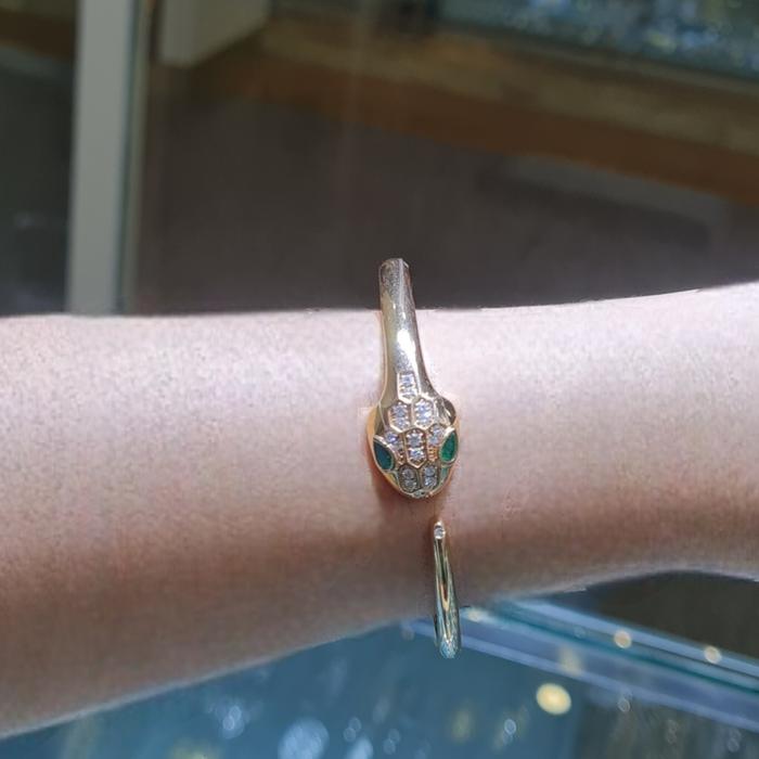 diamond bangle head Serpenti With Diamond / Diamond Jewelry