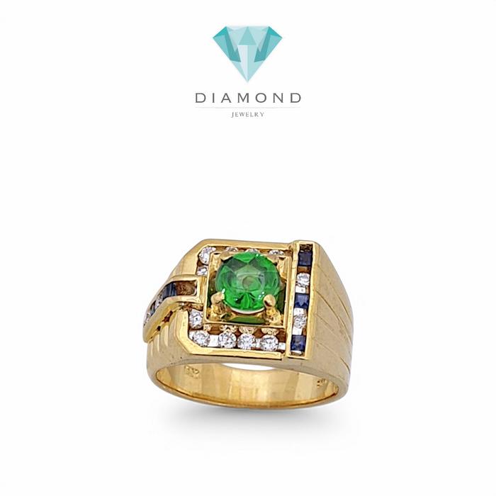 Emerald Diamond Ring 18K / Diamond Jewelry