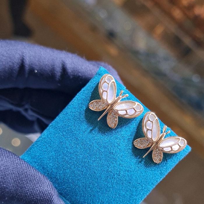 Anting Berlian Kupu-Kupu & MOP-Diamond Jewelry