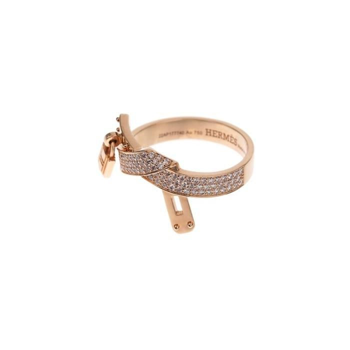 Knot Kelly diamond ring 18k rose gold/ Cincin berlian Kelly Knot Emas 750 Berlian Eropa Belgia -Diamond Jewelry