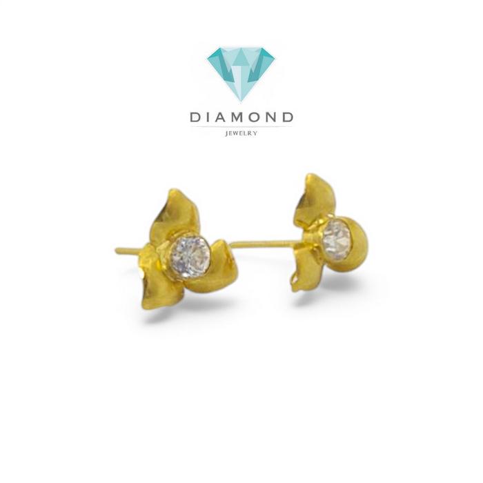 Anting Mas Model Bunga 23K-Diamond Jewelry