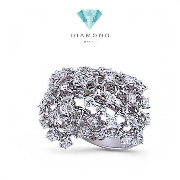 Cincin Berlian Rantai kotak/DIamond square Ring /Diamond Ring 18K / Diamond Jewelry