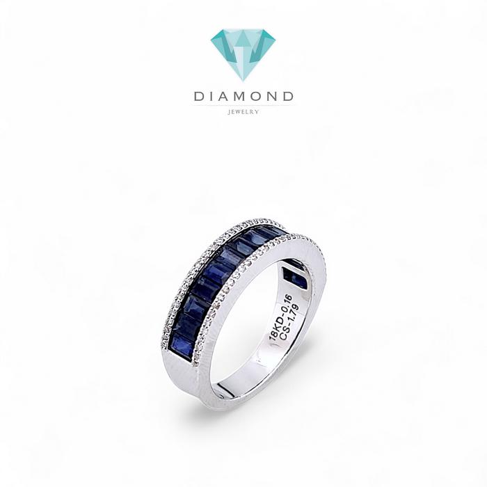 Safir With Diamond Ring / Diamond Jewelry