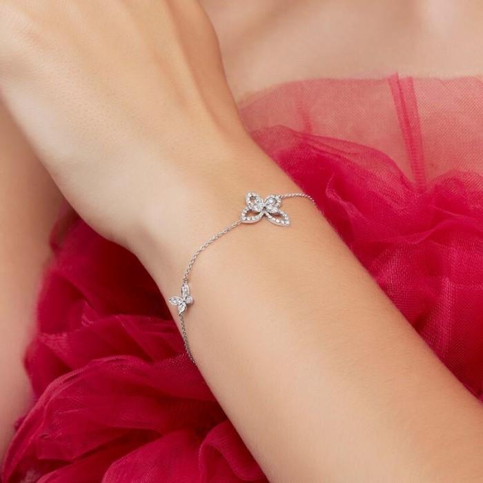 Butterfly diamond bracelet 18k grf-Diamond Jewelru