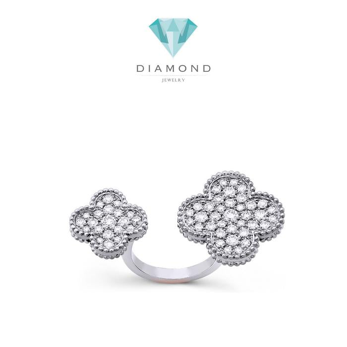 Magic Alhambra duo pave diamond Ring vca / Diamond Jewelry