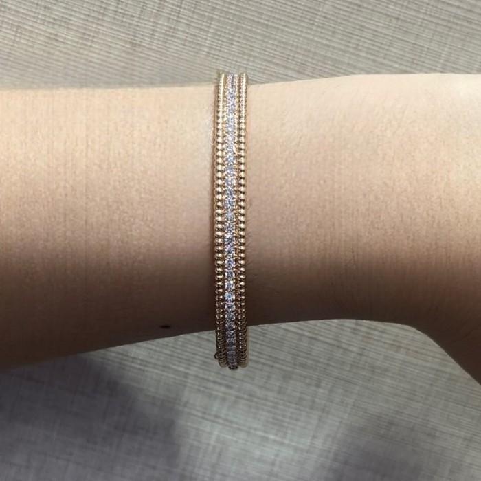 Perlee diamond pave vc bangle 18k-Diamond Jewelry