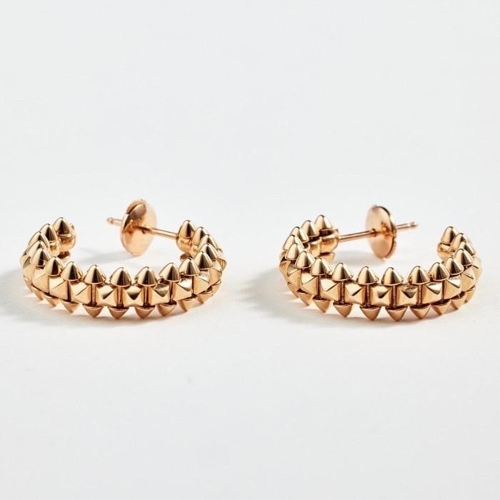 Clash gold 18k crt Earring 18K rose gold/diamond-Diamond Jewelry