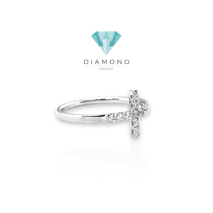 Cincin berlian cross/Diamond ring cross 18k-Diamond Jewelry