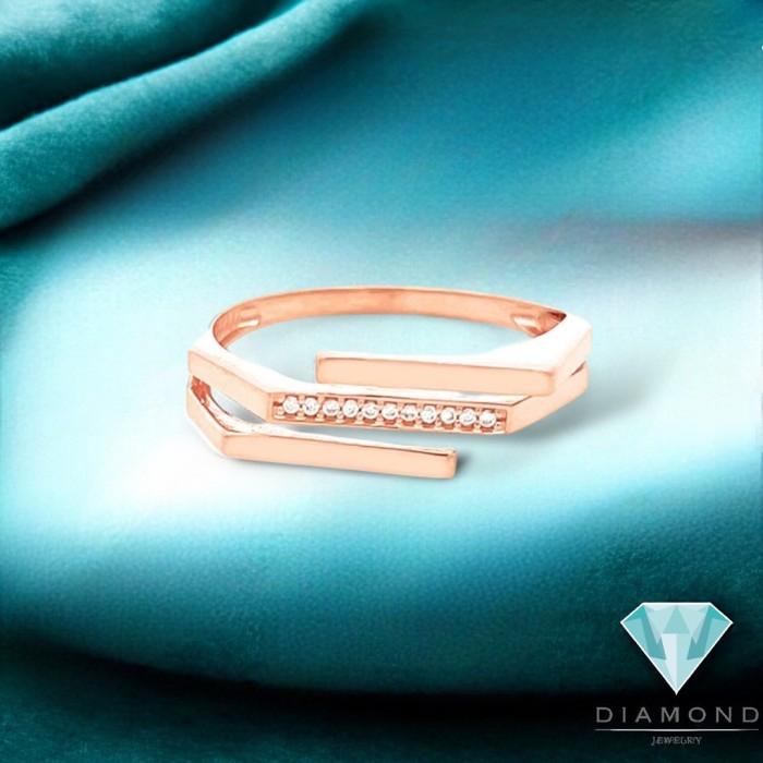 Cincin emas / gold ring signet rose gold 17k- diamond jewelry