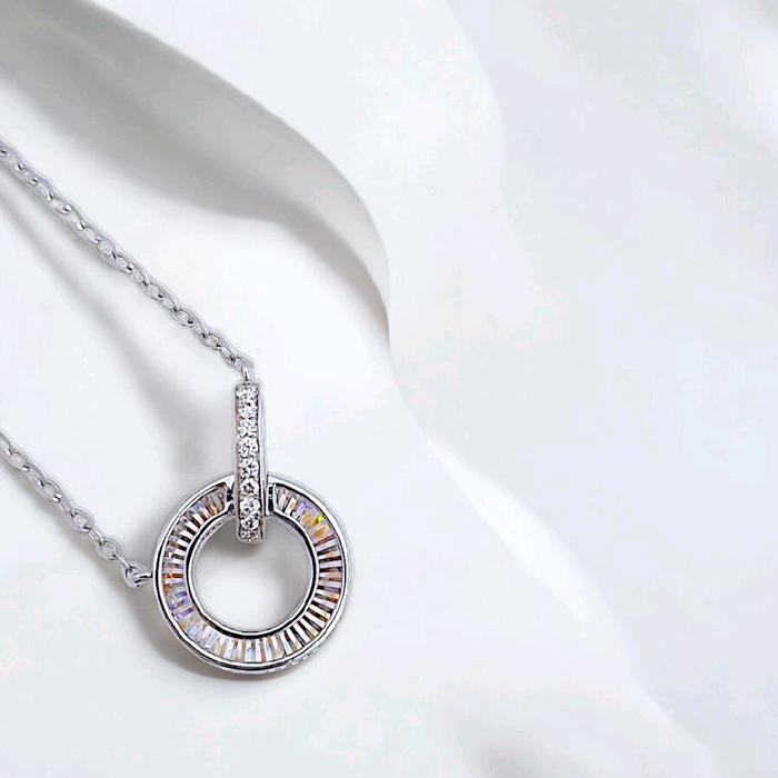 Circle Diamond Rainbow Sparkle 18K / Diamond Jewelry