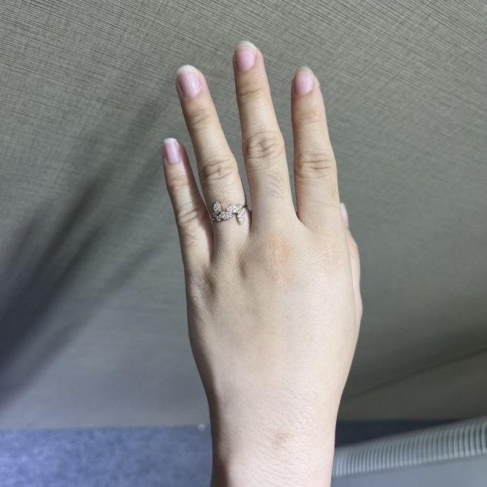 Butterfly 18k gold ring-Diamond Jewelry