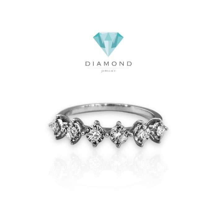 Cincin berlian 6 berlian listring 18k/diamond ring listring stacking ring -Diamond Jewelry