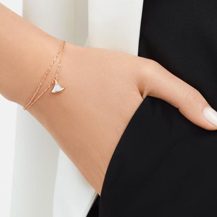 Mop white bracelet 18k gold diva- Diamond Jewelry-224GMSSM1800LS