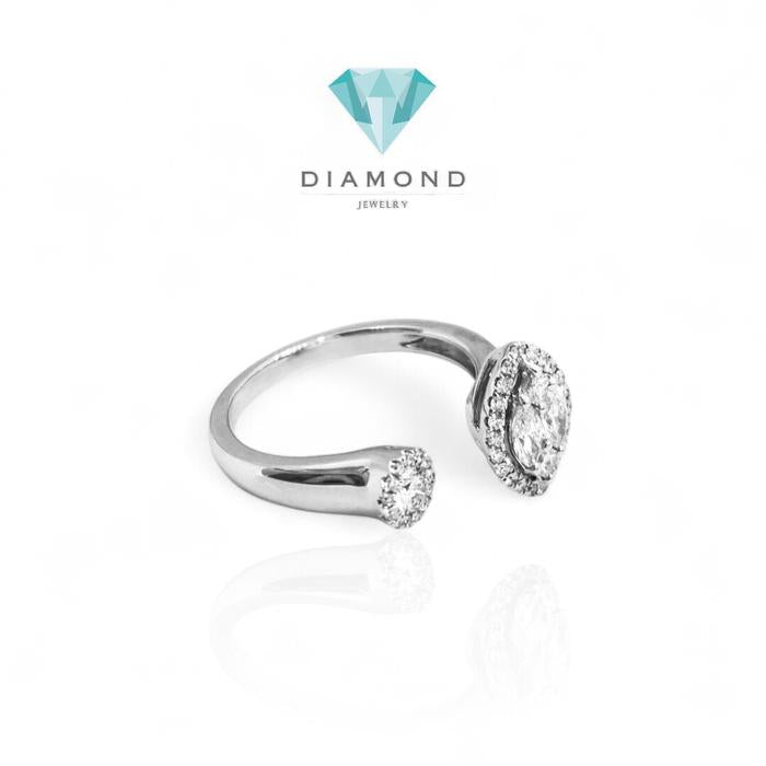 Cincin Diamond Duo marqui oval/ Diamond ring duo oval marqui 18k