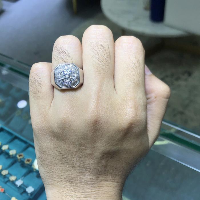 Solitaire Diamond Men's Ring 18k / cincin laki Pria berlian- Diamond Jewelry