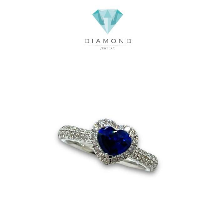 Saphire Diamond Ring 18K/cincin berlian saphire