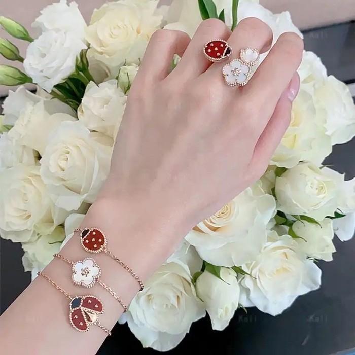 Lucky vca pendant 18 rose gold-Diamond Jewelry