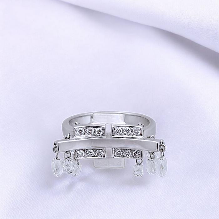 Vintage Diamond Ring rose cut abstract - CIncin berlian rose abstract/ Ring Diamond 18K / Diamond Jewelry