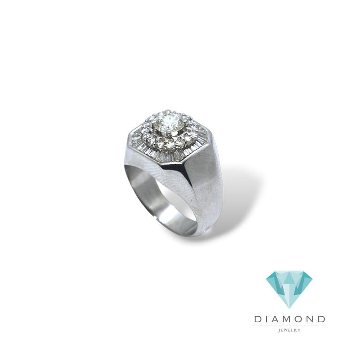 Solitaire Diamond Men's Ring 18k / cincin laki Pria berlian- Diamond Jewelry