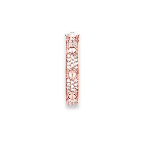 Solitaire love diamond ring 18k crt-Diamond Jewelry