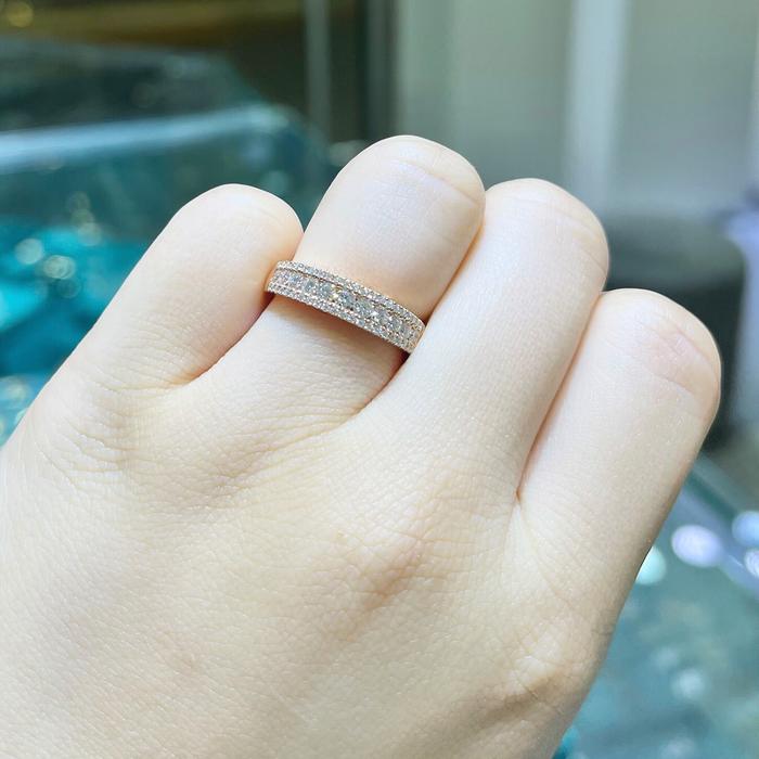 Cincin berlian 18K rose gold diamond jewelry