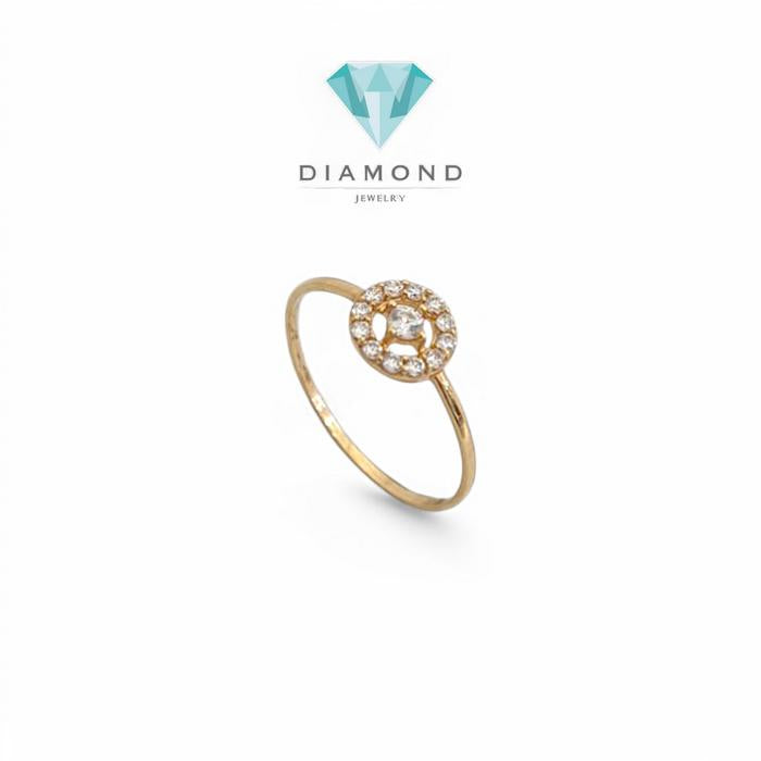 Cincin Mas Bulat Mata 700K-Diamond Jewelry