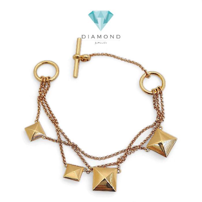 Clou H GOLD Bracelet 18K / Diamond Jewelry 402GBD1566RY- GELANG EMAS CLOU H BRACELET/GELANG MAS H CLOU