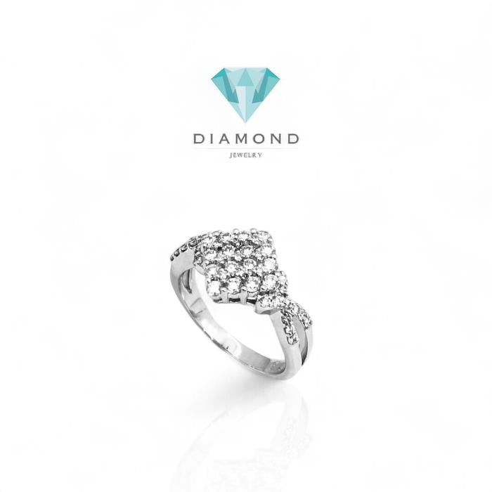 Cincin Berlian Square Wajik persegi 18K/ Diamond Round Square ring -diamond jewelry