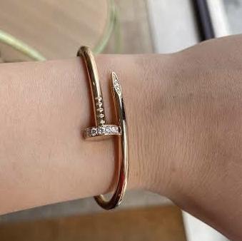 CRT Nail Diamond Bangle juste 18k- Diamond Jewelry-HT