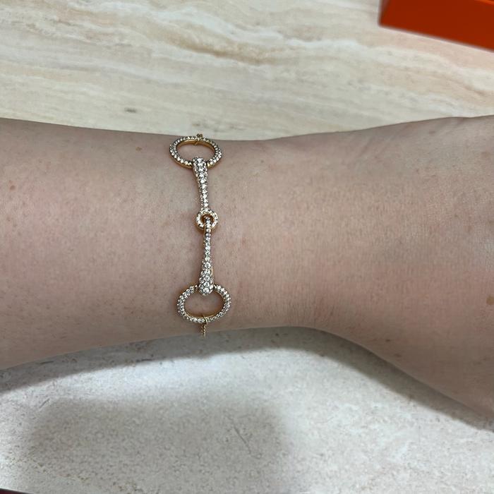 Diamond bracelet 18k rose gold HM- Diamond jewelry