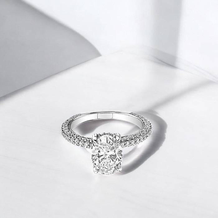 Diamond Ring Solitaire oval 0.8 GIA/ Diamond Jewelry