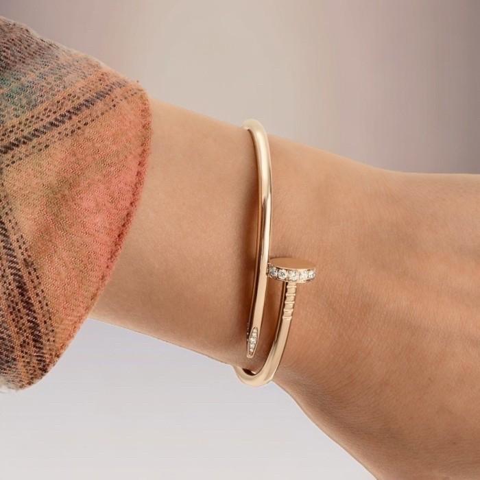CRT Nail Diamond Bangle juste 18k- Diamond Jewelry-HT