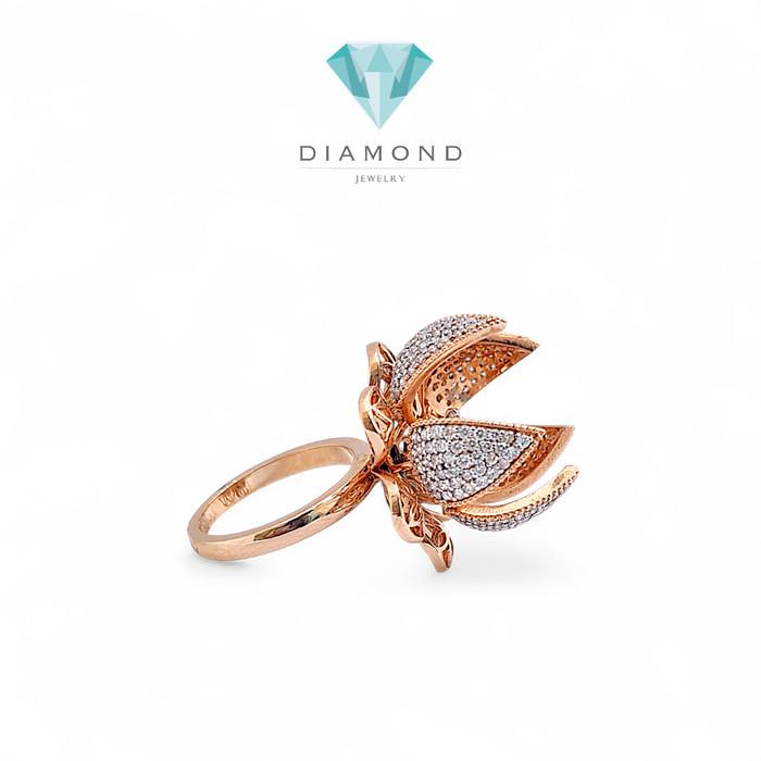 Flower Diamond Solitaire Ring / Diamond Jewelry