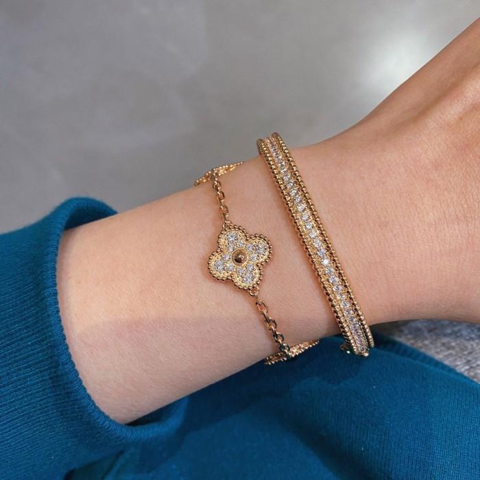 Vca gold diamond bracelet 18k-Diamond Jewelry