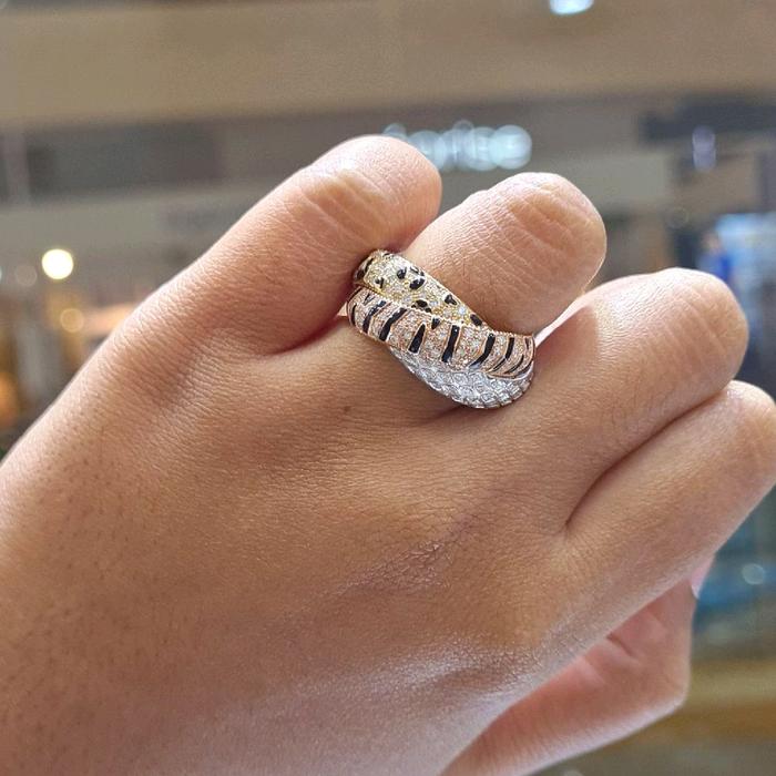 Trinity Animal Diamond Ring 18K / Cincin Trinity Animal Berlian 18K / Diamond Jewelry 395CBD38000RY