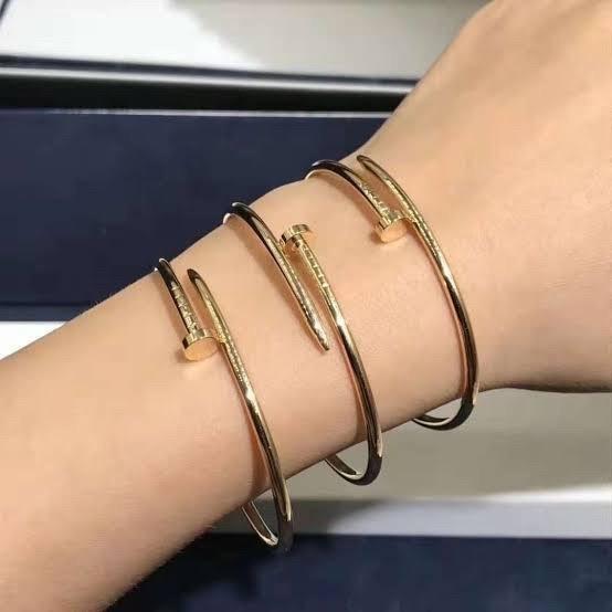Nail 18k Bangle Narrow Juste-Diamond Jewelry-378GBD714RY