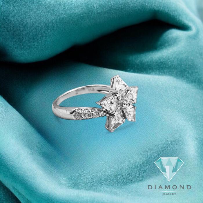 Flower Diamond Ring/Cincin Berlian Bunga18K Diamond Jewelry