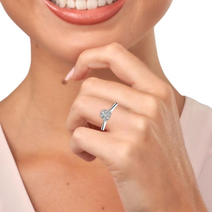 Lotus Diamond Ring - Cincin Berlian -Diamond Jewelry -White Gold 17