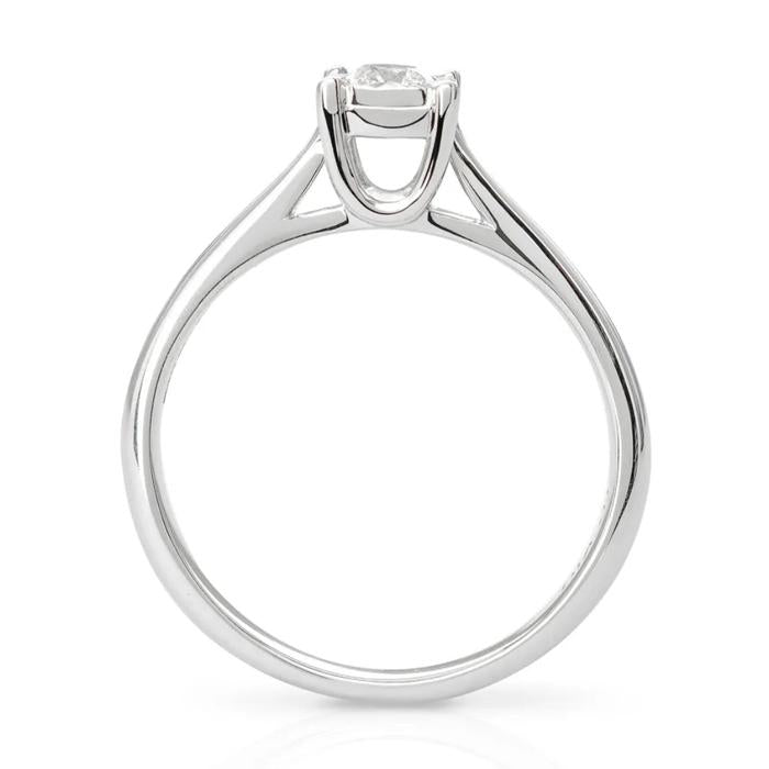 Solitaire diamond ring 18k /cincin berlian satu mata/cincin berlian solitaire/cincin emas putih berlian eropa white gold-Diamond Jewelry