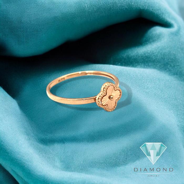 Cincin Clover Rose Gold 750K Diamond Jewelry