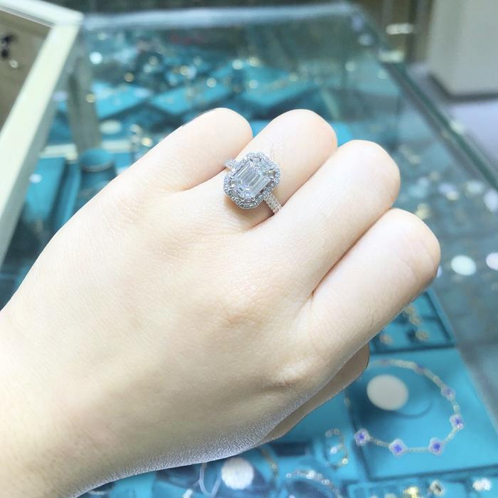 Cincin berlian bagguate 18k