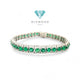 Diamond Emerald Bracelet tennis -gelang berlian tennis jamrud emerald keliling 18K