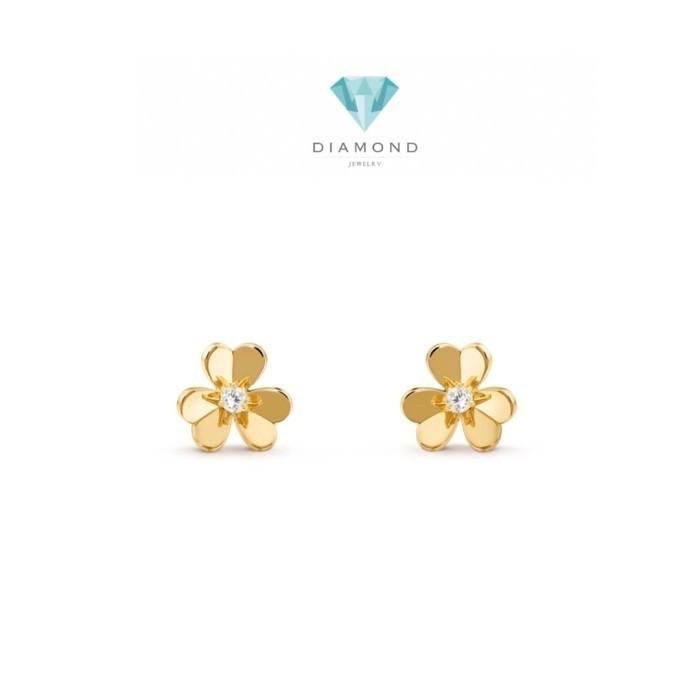 Frivole Diamond  Earring 18k Yellow Gold- Diamond Jewelry-HT-376ABD70000LS-1ABDTUSUKLSNEW