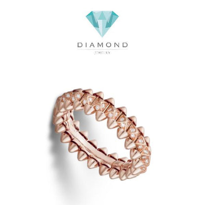 Clash Ring 18 K Rose/white gold Diamond Jewelry