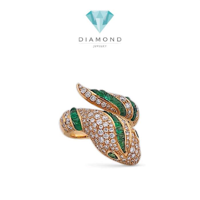 Emerald Ulo Serpenti Ring 18K / Cincin Emerald Ulo Serpenti 18K / Diamond Jewelry 14CBD33250RB