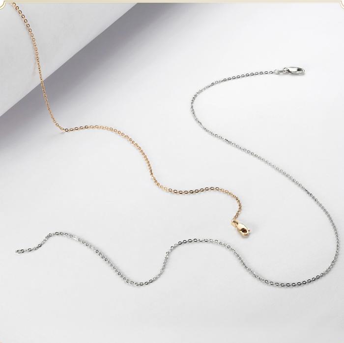 Kalung necklace 18k white/gold chain -Diamond Jewelry-392KMS2LS-111KMSLS