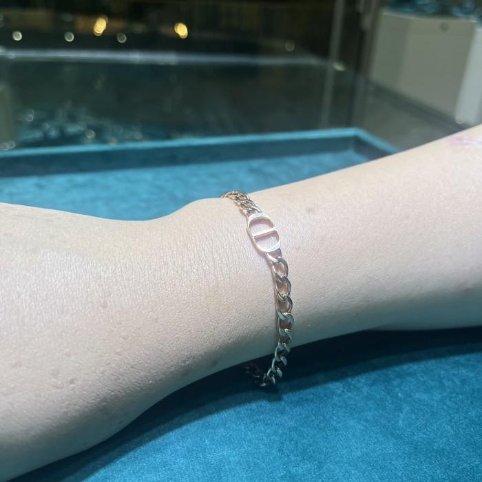 CD initial chain bracelet 18k gold -Diamond Jewelry