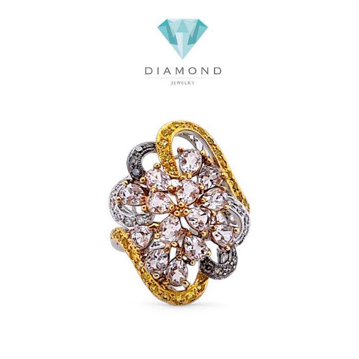 Flower Magonite Diamond Ring 18K / Diamond Jewelry