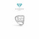 Cincin Mas Putih Clover lv 750-Diamond Jewelry