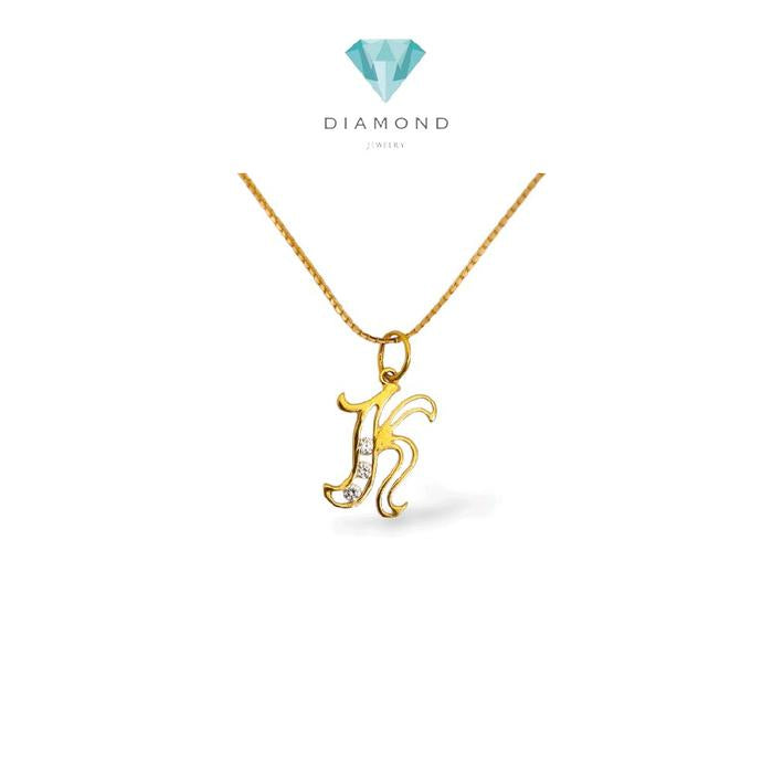 Gold Letter K Pendant 23K / Liontin Emas Huruf K 23K / Diamond Jewelry / 290LMSWP2